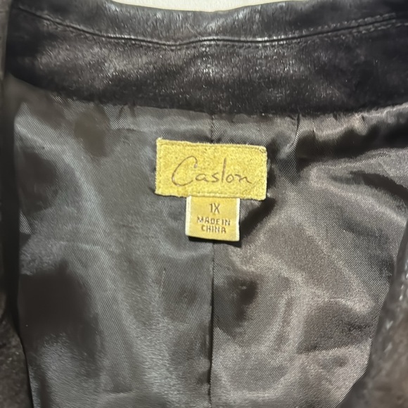 Caslon Woman’s Button-Up Brown 100% Brushed Leather Jacket - Picture 7 of 12